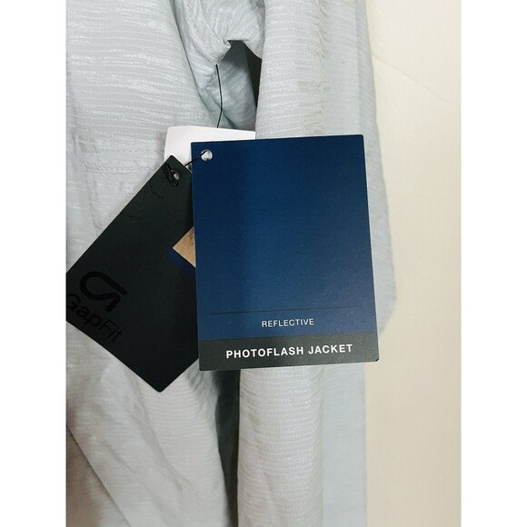 Gap Fit Photoflash Firefly Reflective Windbreaker Safety Jacket NEW SZ XL Silver - Picture 5 of 14
